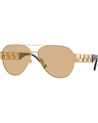 Versace - Ve2289 1002D8 Sunglasses Metal Pilot Normal - Lyst