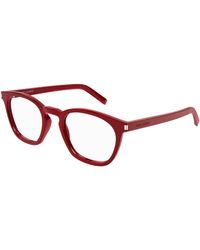 Saint Laurent - Sl 28 Opt 011 Optical Frames Acetate Transparent Round - Lyst