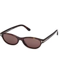 Tom Ford - Ft1310 Chloe-02 52E Sunglasses Acetate Round Normal - Lyst