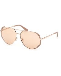 Guess - Gu00219 58E Sunglasses Metal Pilot Normal - Lyst