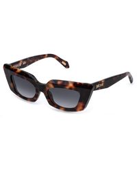 Just Cavalli - Sjc176 829 Sunglasses Acetate Smoke Cat Eye Normal Nuanced - Lyst
