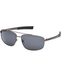 Timberland - Tb00061 09D Sunglasses Metal Smoke Squared Polarized - Lyst