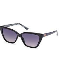 Guess - Gu7919 01B Sunglasses Injected Cat Eye Normal Shaded - Lyst