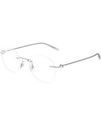 Montblanc - Mb0471O 004 Optical Frames Metal Transparent Round - Lyst
