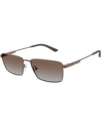 Emporio Armani - Ea2169 300689 Sunglasses Metal Squared Normal Shaded - Lyst