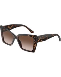 Jimmy Choo - Jc5001B 500213 Sunglasses Acetate Butterfly Normal Shaded - Lyst