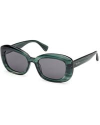 Max Mara - Mm0170 Elizabeth 1 98A Sunglasses Acetate Smoke Round Normal - Lyst