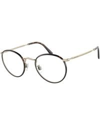 Giorgio Armani - Ar 112Mj 3002 Optical Frames Metal Transparent Round Normal - Lyst