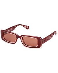 MAX&Co. - Mo0156 66E Sunglasses Injected Squared Normal - Lyst