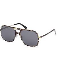 PUCCI - Ep0238 20A Sunglasses Metal Smoke Squared Normal - Lyst