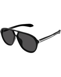 McQueen - Am0586S 001 Sunglasses Acetate Pilot - Lyst