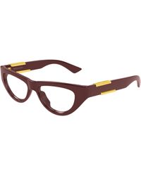 Bottega Veneta - Bv1454O 004 Optical Frames Bio-Injected Transparent Cat Eye - Lyst
