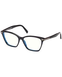 Tom Ford - Ft5949-B 001 Optical Frames Acetate Cat Eye Normal - Lyst