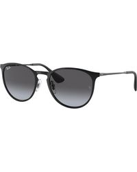 Ray-Ban - Rb3539 Erika Round Metal Sunglasses, Black/grey Gradient, 54 Mm - Lyst