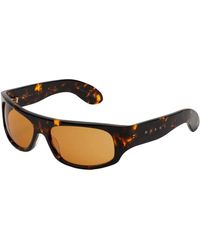 Marni - D28 Uailus Burnt Sunglasses Acetate Wraparound - Lyst