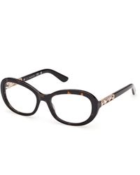 Guess - Gm50065 52 Optical Frames Acetate Round Normal - Lyst