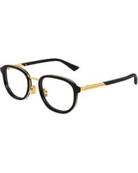 Bottega Veneta - Bv1378Ok 001 Optical Frames Acetate Transparent Round - Lyst