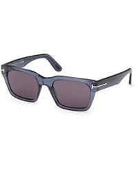 Tom Ford - Ft1333 Andy-02 90A Sunglasses Acetate Smoke Squared Normal - Lyst