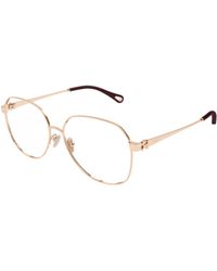 Chloé - Ch0307O 002 Optical Frames Metal Transparent Round - Lyst