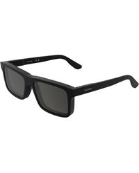 Calvin Klein - Ck25535S 001 Sunglasses Acetate Smoke Squared Normal - Lyst