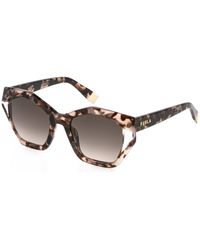 Furla - Sfu885V 0Xap Sunglasses Acetate Geometric Normal Shaded - Lyst