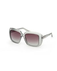 Guess - Gu00288 93T Sunglasses Injected Bordeaux Squared Normal - Lyst