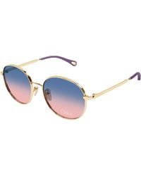 Chloé - Ch0325S 003 Sunglasses Metal Geometric - Lyst