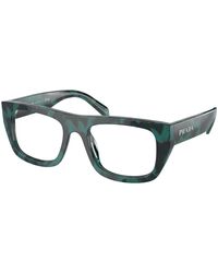 Prada - Pr A17V 17U1O1 Optical Frames Acetate Transparent Squared Normal - Lyst