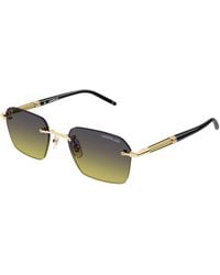 Montblanc - Mb0526S 004 Sunglasses Metal Squared Nuanced - Lyst