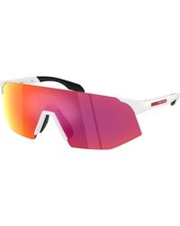 Prada Linea Rossa - Ps C03Su 28U91D Sunglasses Injected Geometric Mirror - Lyst