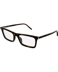 Saint Laurent - Sl 890 Betty Thin Opt 002 Optical Frames Acetate Transparent Squared - Lyst