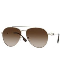 Burberry - Be3128 Carmen 110913 Sunglasses Metal Pilot Normal Shaded - Lyst