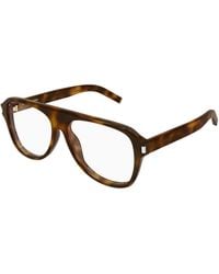 Saint Laurent - Sl 970 Opt 002 Optical Frames Acetate Transparent Pilot - Lyst