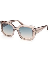 Tom Ford - Ft1220 Carla-02 45P Sunglasses Acetate Squared Normal - Lyst