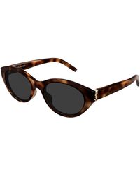 Saint Laurent - Sl M148 003 Sunglasses Acetate Round - Lyst