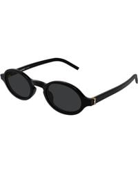 Saint Laurent - Sl M161 002 Sunglasses Acetate Round - Lyst