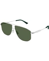 Bottega Veneta - Bv1509S 004 Sunglasses Metal Pilot Anti-Glare - Lyst