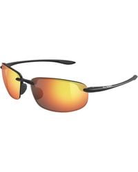Maui Jim - Mj0407Sa 002 Occhiali Da Sole Iniettato Rosso Squadrata - Lyst