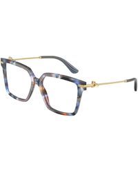 Dolce & Gabbana - Dg3397 3443 Optical Frames Acetate Transparent Squared Normal - Lyst