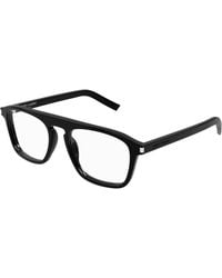 Saint Laurent - Sl 157 010 Optical Frames Acetate Transparent Squared - Lyst