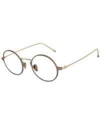 Giorgio Armani - Ar5125T 3340 Optical Frames Titanium Transparent Round Normal - Lyst