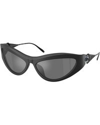 Swarovski - Sk6046 10206G Sunglasses Acetate Cat Eye Mirrored - Lyst