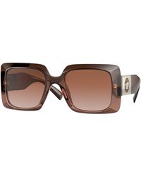 Versace - Ve4405 533213 Sunglasses Acetate Squared Normal Shaded - Lyst