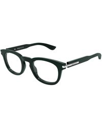 McQueen - Am0498O 004 Optical Frames Acetate Transparent Round - Lyst