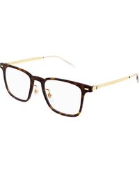 Montblanc - Mb0395On 003 Optical Frames Injected Transparent Squared - Lyst