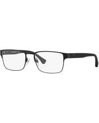 Emporio Armani - Ea1027 3001 Optical Frames Metal Transparent Squared Normal - Lyst