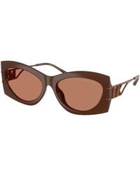 Michael Kors - Mk2235U Navarra 4008/3 Sunglasses Injected Geometric Normal - Lyst