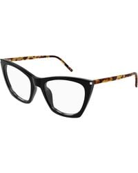 Saint Laurent - Sl 214 Kate Thin Opt 006 Optical Frames Acetate Transparent Cat Eye "Antiriflesso" - Lyst