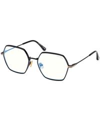 Tom Ford - Ft6050-B 001 Optical Frames Metal Geometric Normal - Lyst