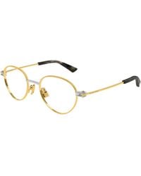 Bottega Veneta - Bv1382O 003 Optical Frames Metal Transparent Round - Lyst